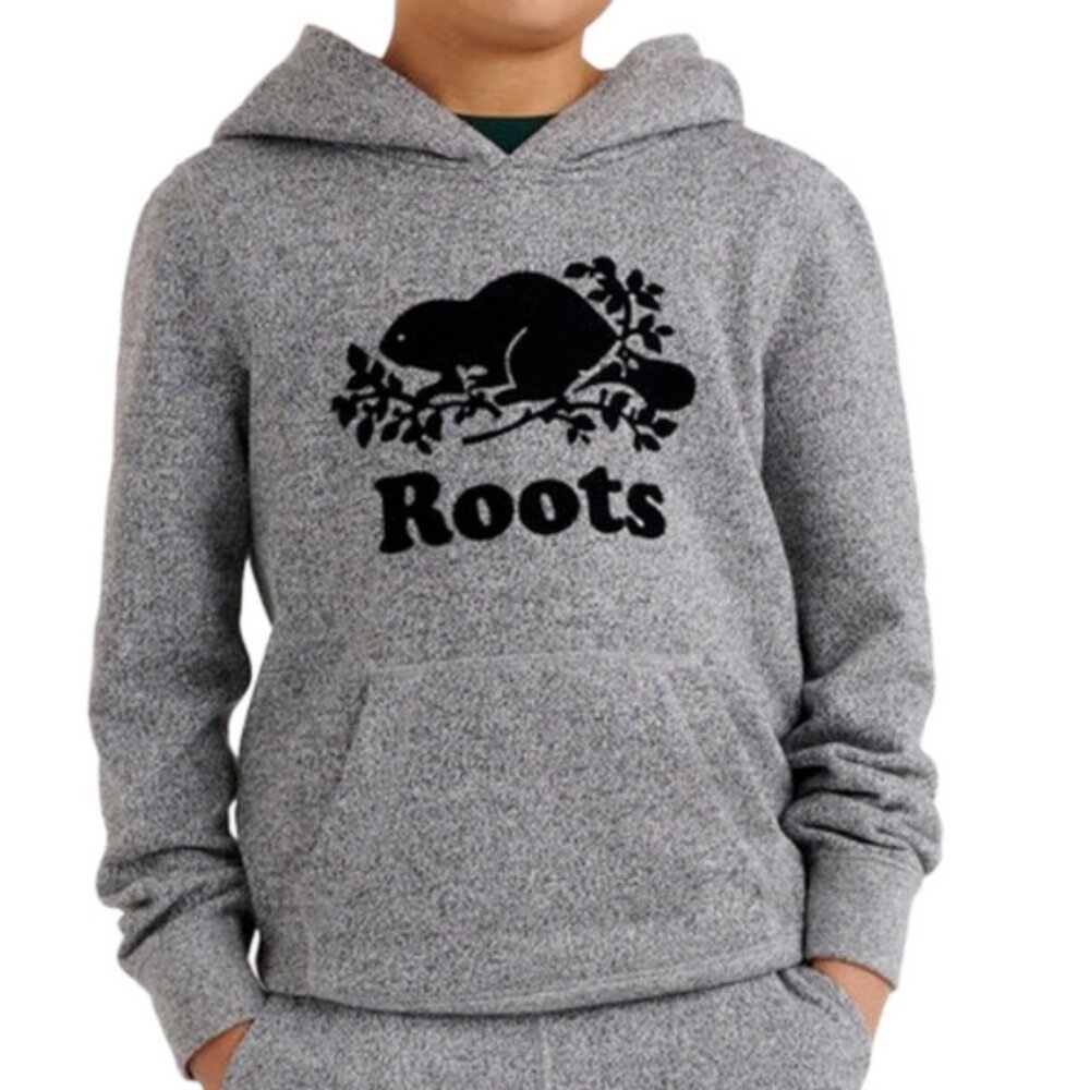 Roots Kids Classic XXL 13-14 Years Salt  Pepper Grey Kanga Hoodie Sweatshirt